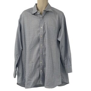 Hamilton Since 1883 Men's Long Sleeve Button Down Shirt Blue/Black Plaid Size XL